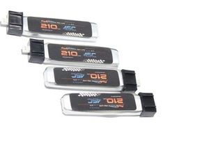 210MAH 3.7V 1S 45C LIPO EFL/BLH PLUG 4PK