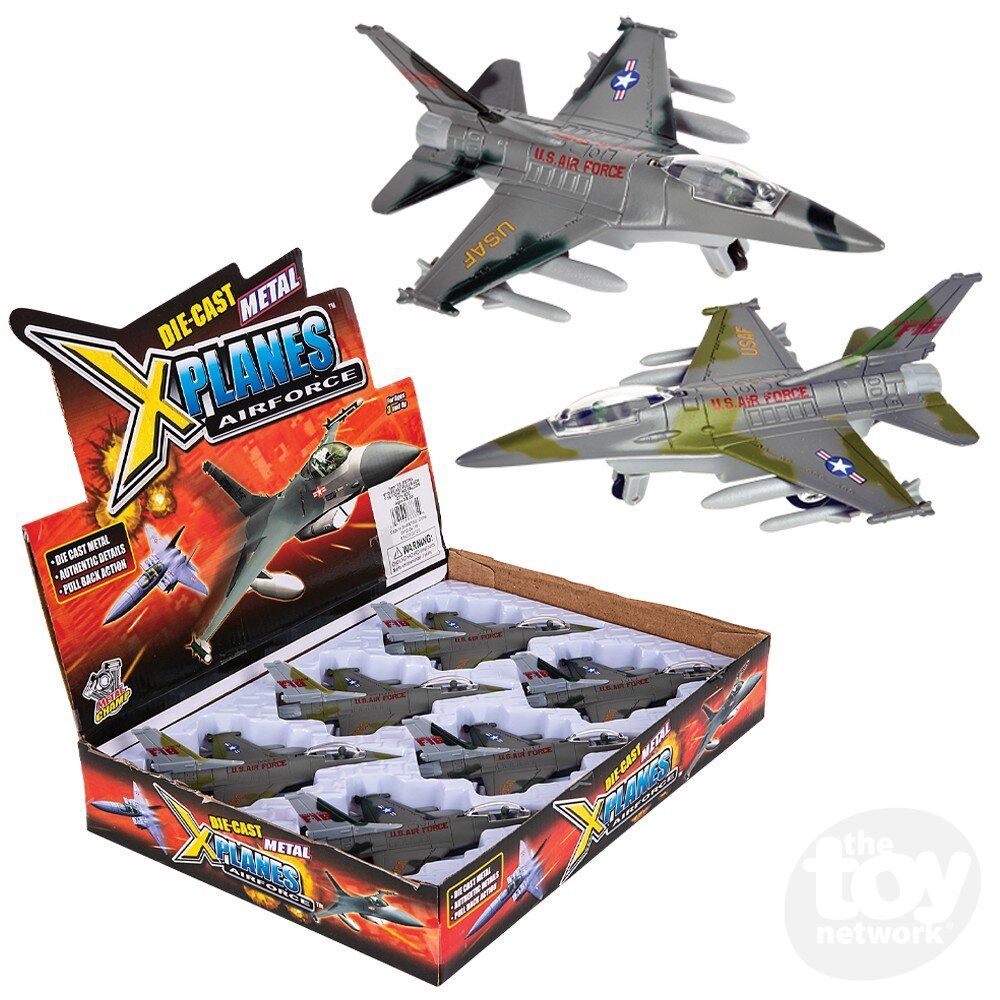 6IN DIECAST PULLBACK F-16 FALCON