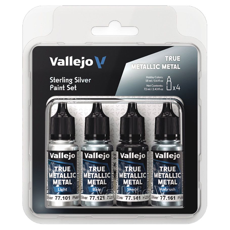 TRUE METALLIC STERLING SILVER PAINT SET
