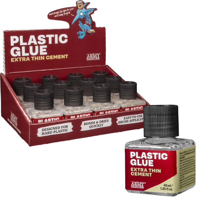 THIN PLASTIC GLUE SQUARE BOTTLE