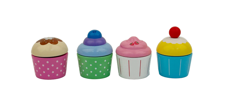 Wooden Cute Cupcake Set