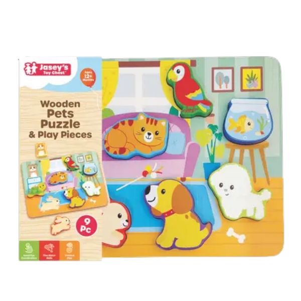 Wooden Pets Puzzle &amp; Play Pieces