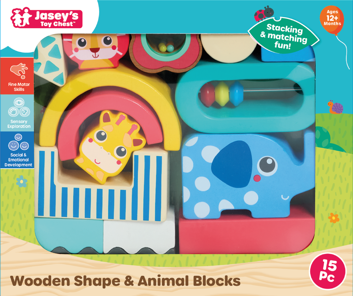 Wooden Shape &amp; Animal Blocks