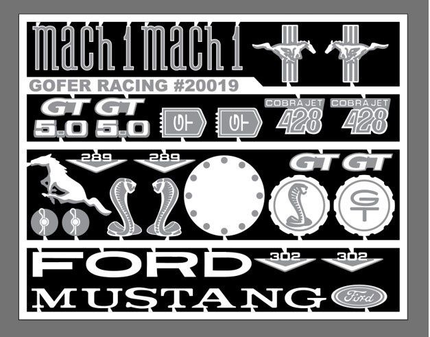 1:24 MUSTANG PHOTO ETCH PARTS