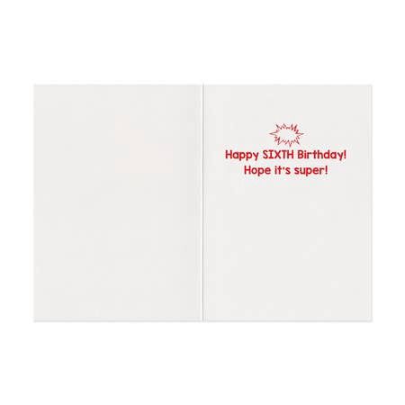 Age 6 Confetti Card