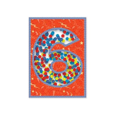 Age 6 Confetti Card