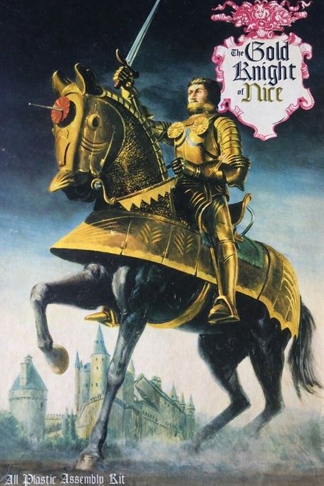 1:8 GOLD KNIGHT OF NICE ON HORSEBACK