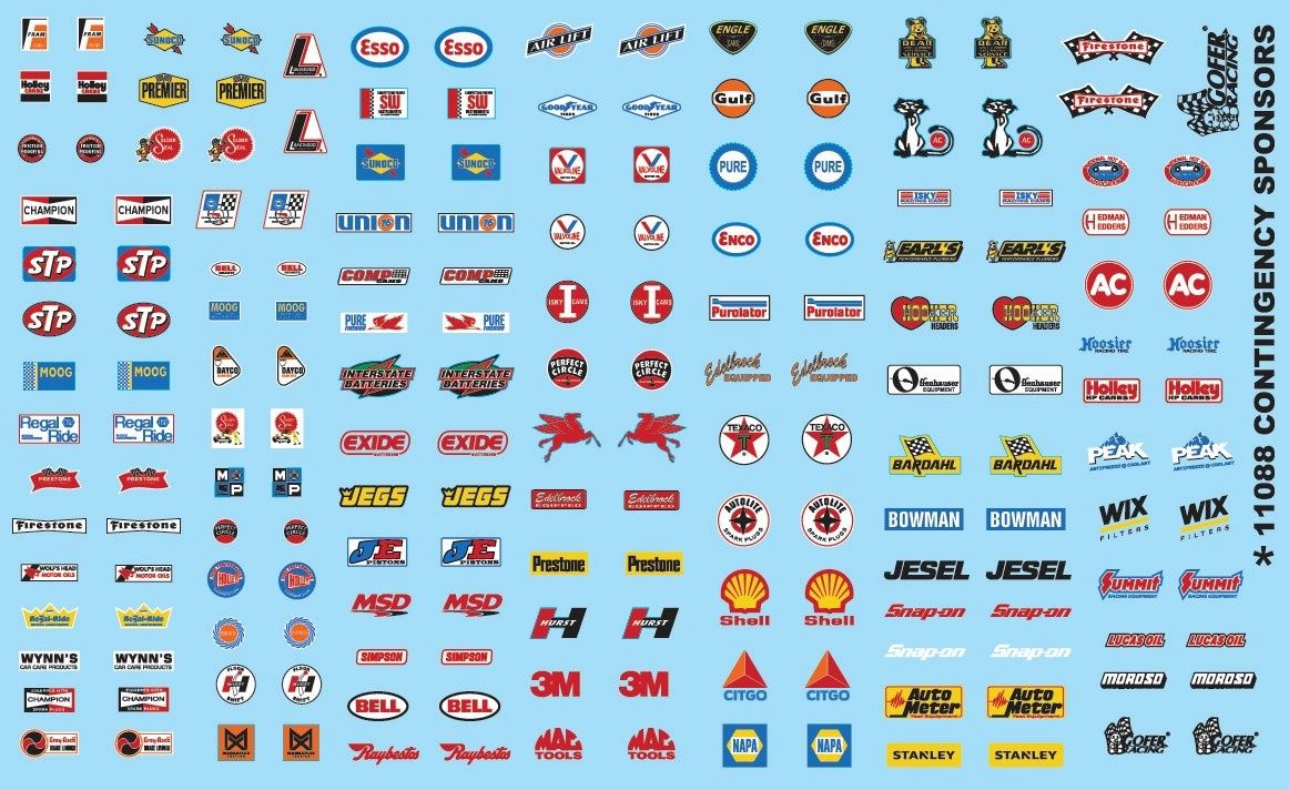 1:24 CONTINGENCY SPONSORS DECAL SHT