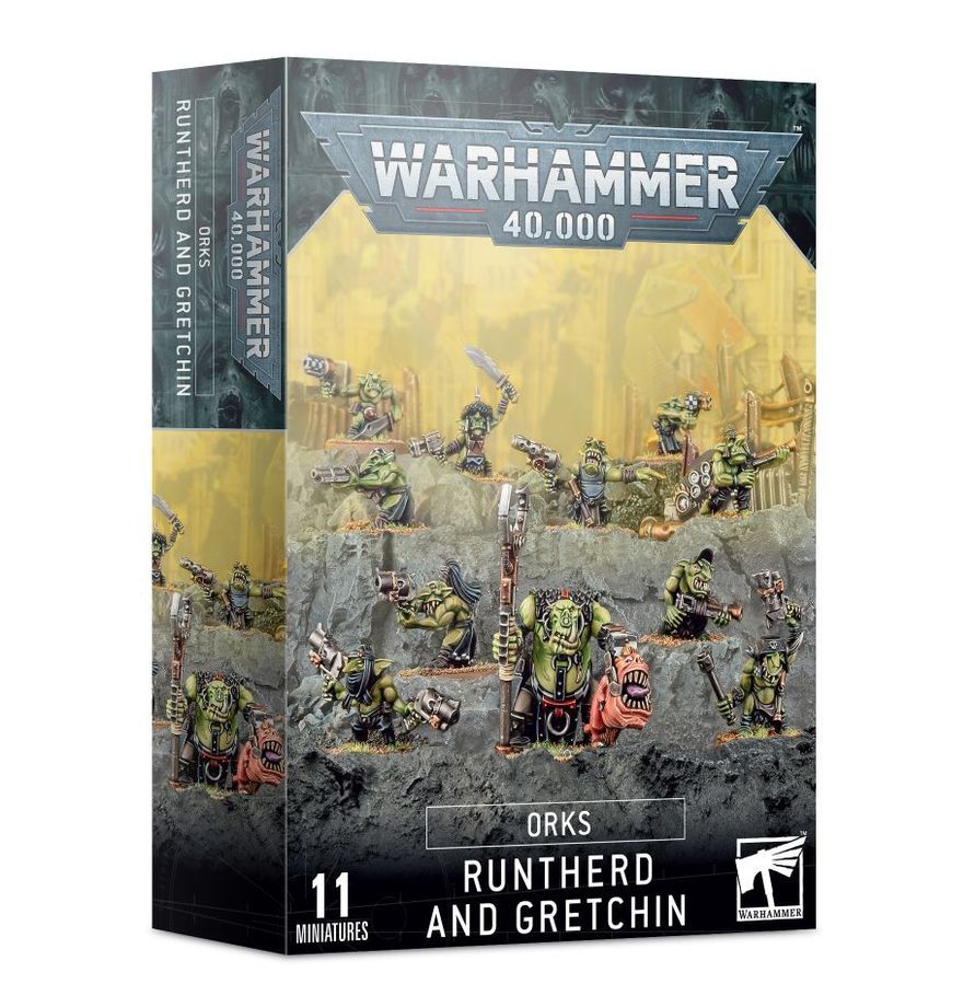 40K ORKS RUNTHERD AND GRETCHIN