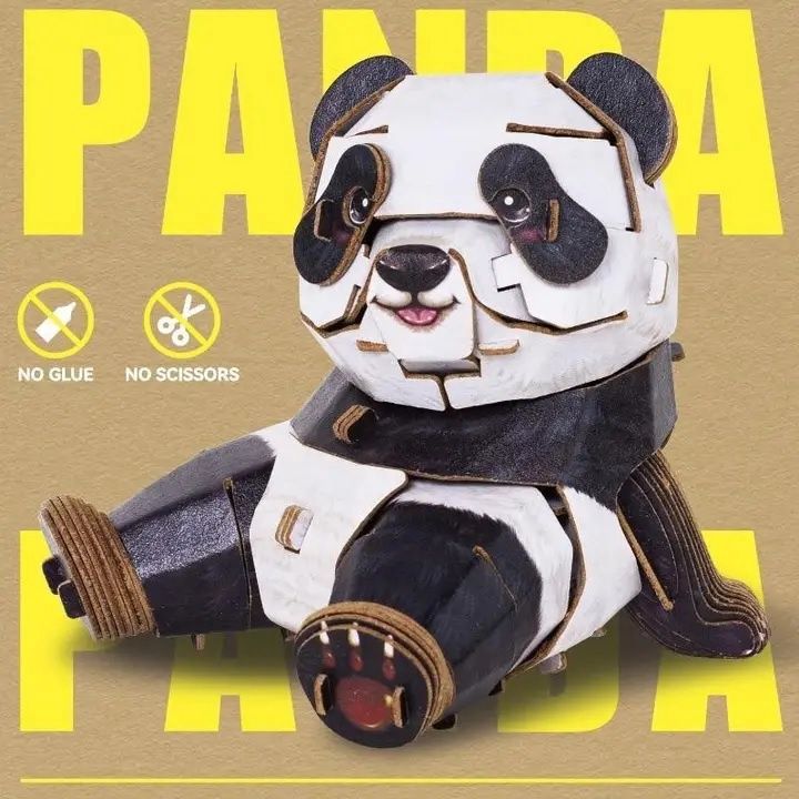 TINY ANIMALS PANDA 3D PAPER KIT