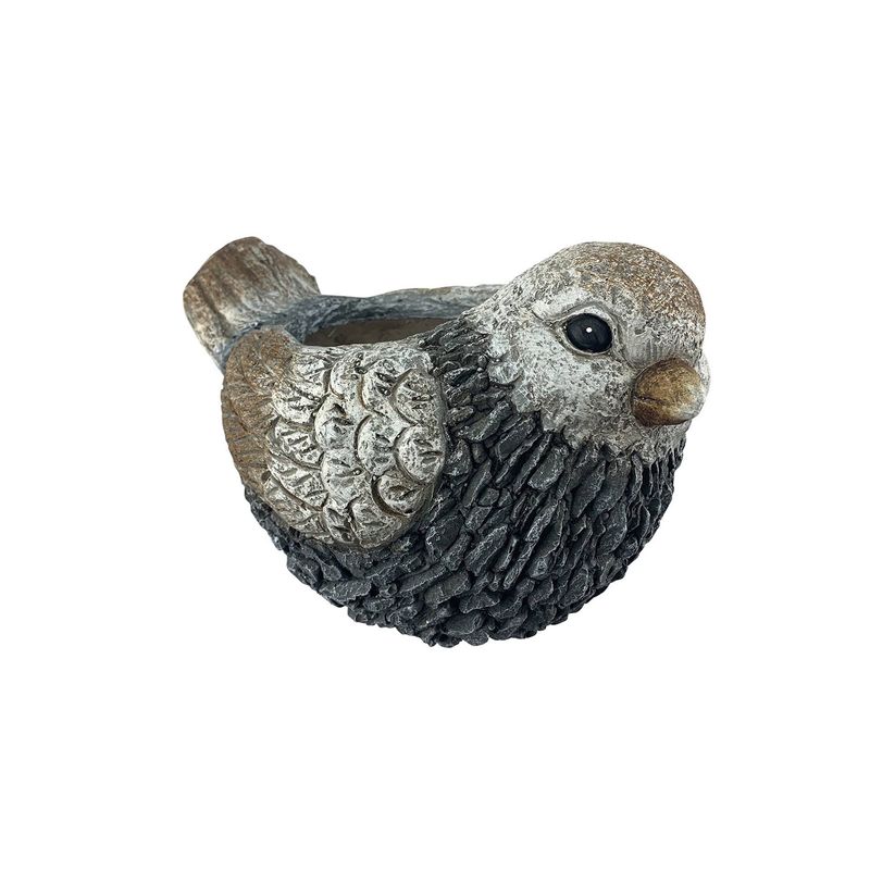 Mini Bird Planter Faux Wood Finish