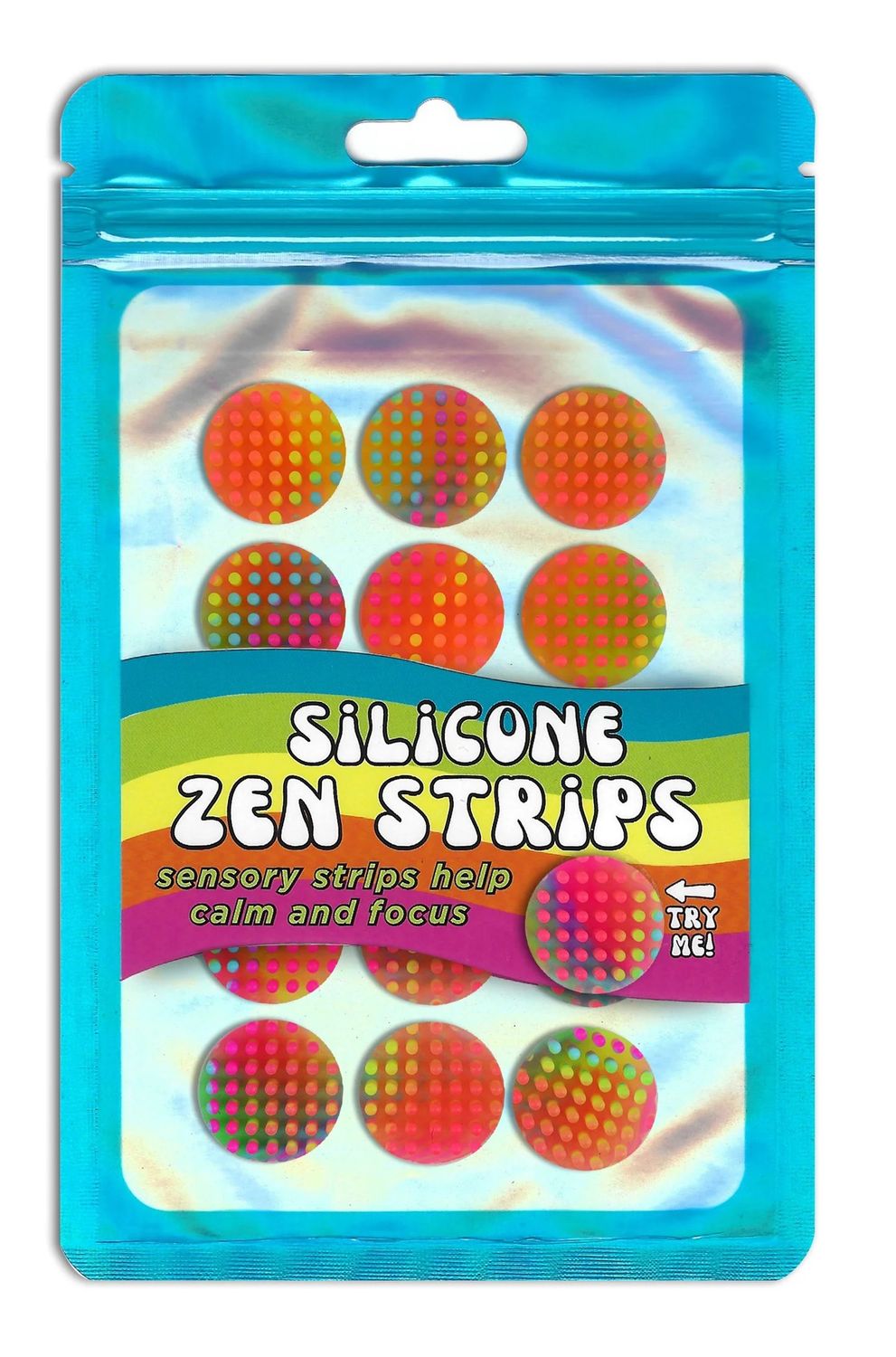 SILICONE ZENSTRIPS DOTS NEON TEXTURED 15PK