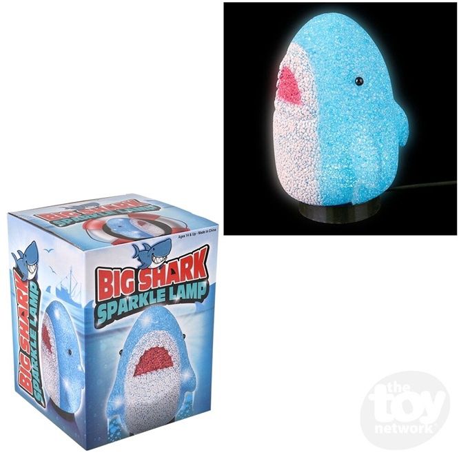 8IN SPARKLE SHARK LAMP
