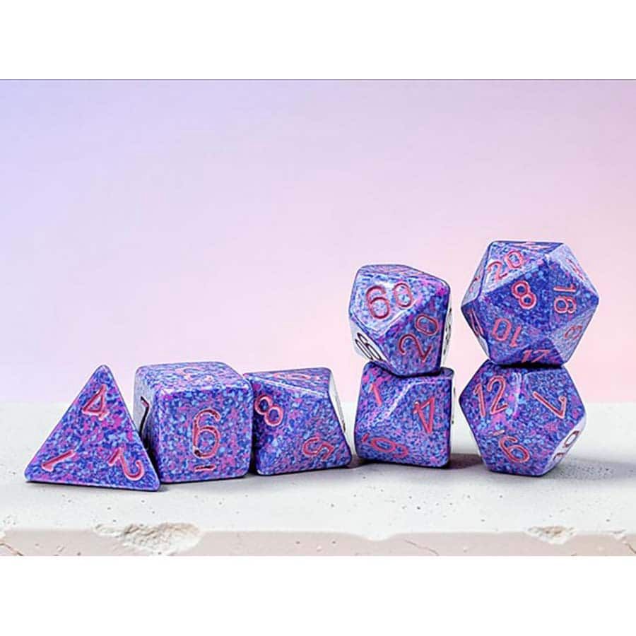 SPECKLED DICE: POLYHEDRAL 7ct PURPLE PASSION
