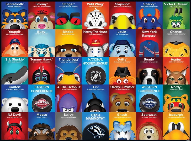 NHL Mascots 100pc Puzzle
