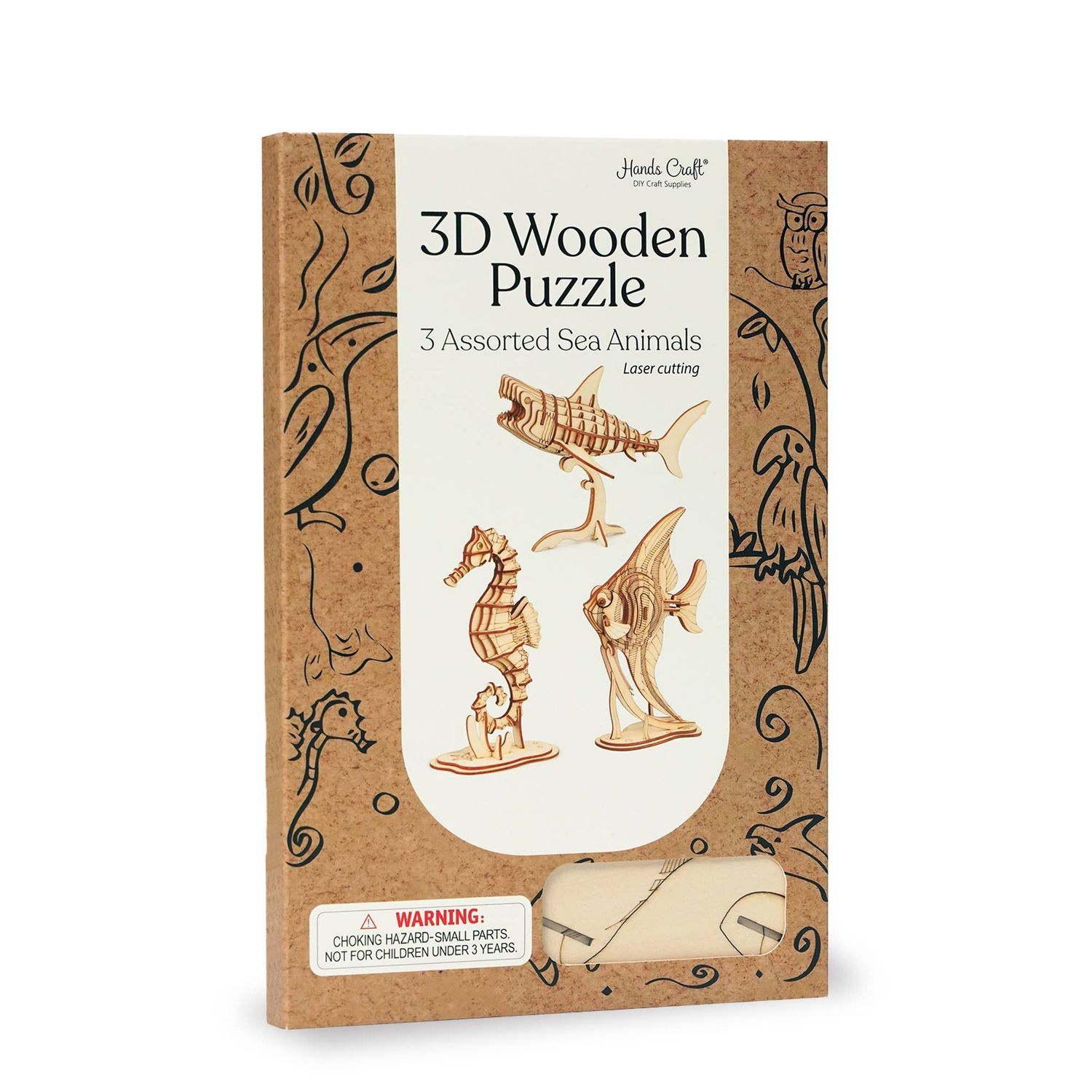 3D Wood Puzzle Pk: Sea Animals