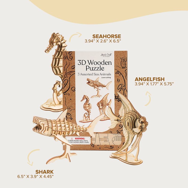 3D Wood Puzzle Pk: Sea Animals