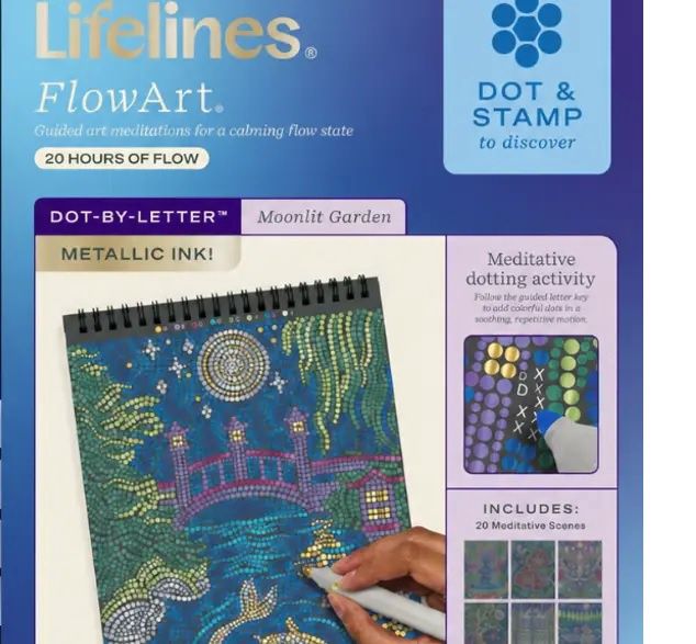 FLOWART Dot-by-Letter MOONLIT GARDEN METALLIC INK