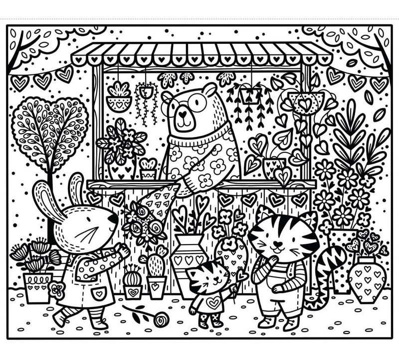 Love, Hearts And Flowers Magic Painting Book : Usborne