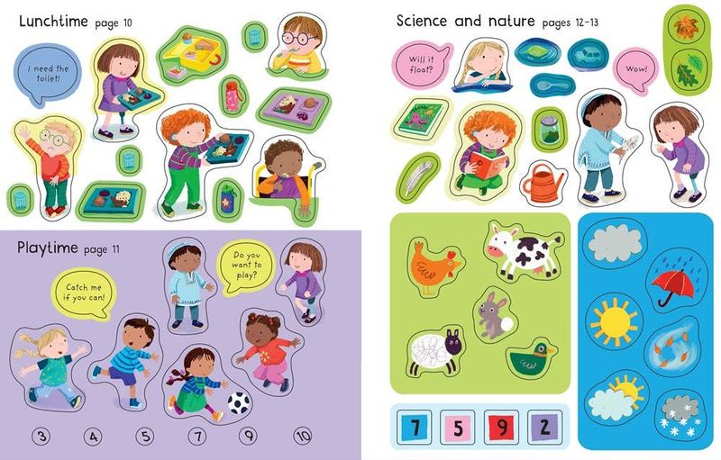 First Sticker Book Starting Kindergarten : Usborne