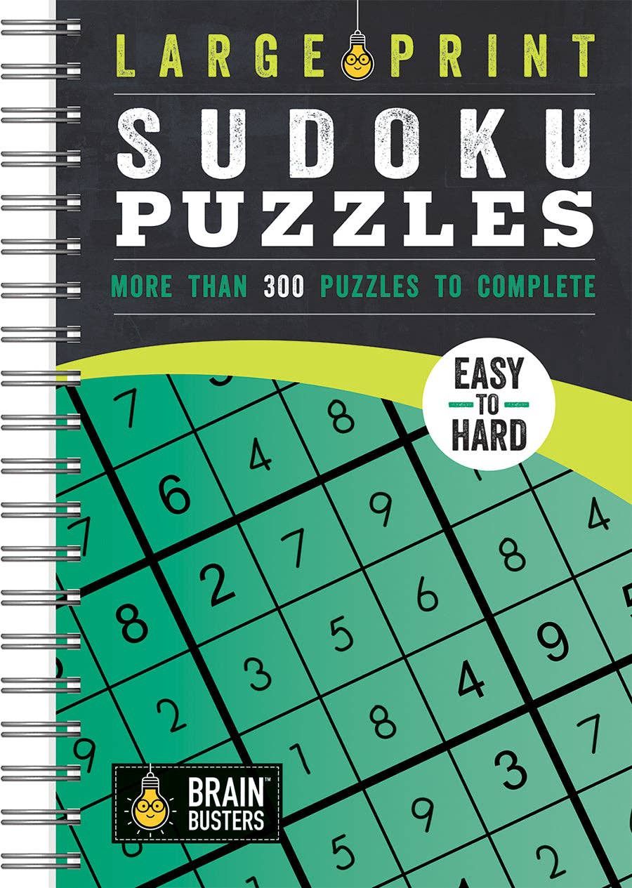 Large Print Sudoku Puzzles Green