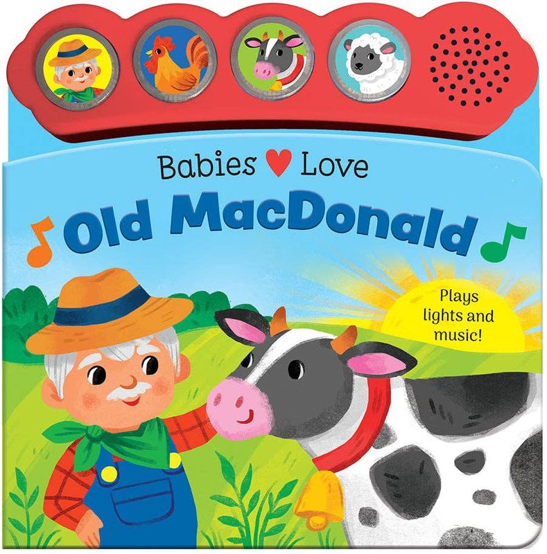 Babies Love Old MacDonald Nursery Rhyme Sound Light Book