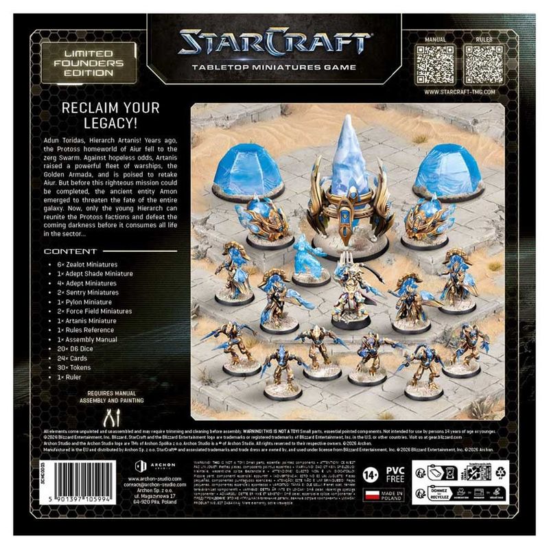 STARCRAFT MINIS GAME PROTOSS STARTER SET FOUNDERS