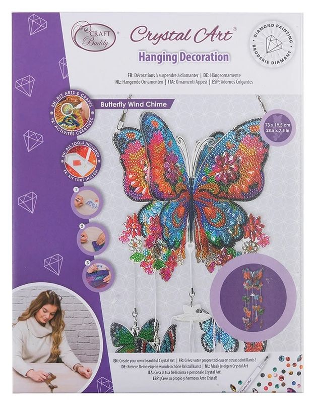 CRYSTAL ART DECO KIT: BUTTERFLY WIND CHIME