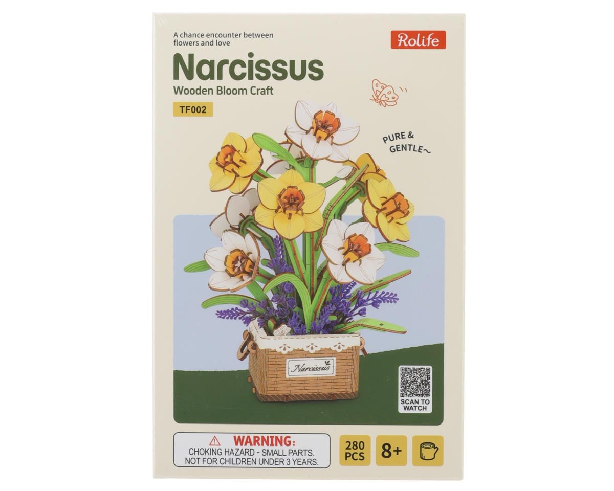 WOODEN 3D NARCISSUS DIY FLOWER BOUQUET