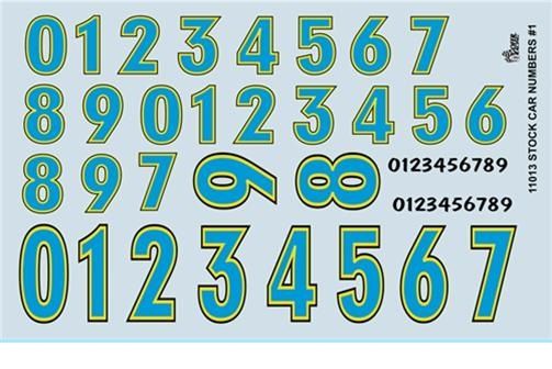1:25  STOCK CAR NUMBERS DECALS