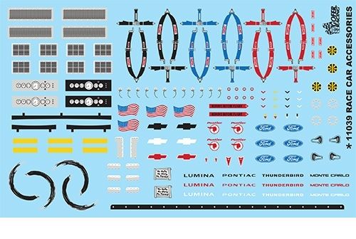 RACE CAR ACCESSORIES DECALS