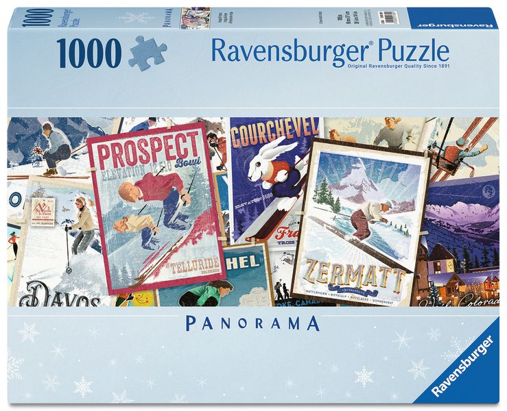 Vintage Ski Posters 1000pc Puzzle