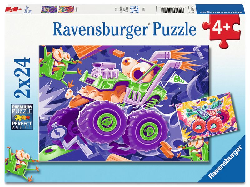 Monster Trucks 2x24pc Puzzles