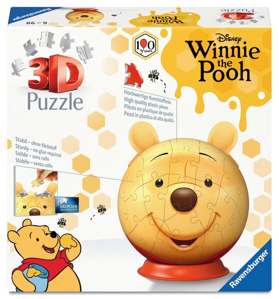 3D Winnie the Pooh with Ears 72 pc Puzzle