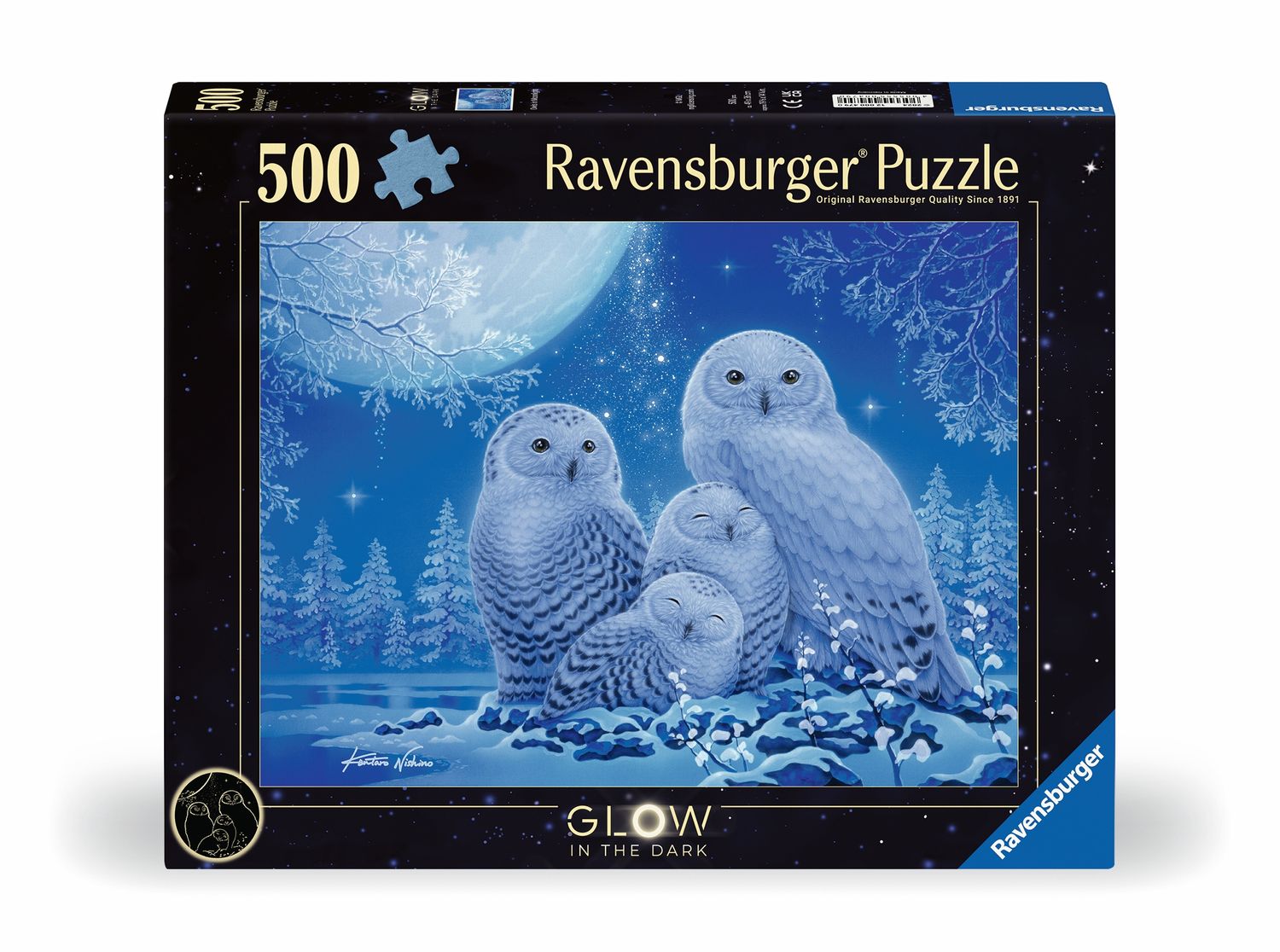 Owls in the Moonlight 500 pc GLOW Puzzle