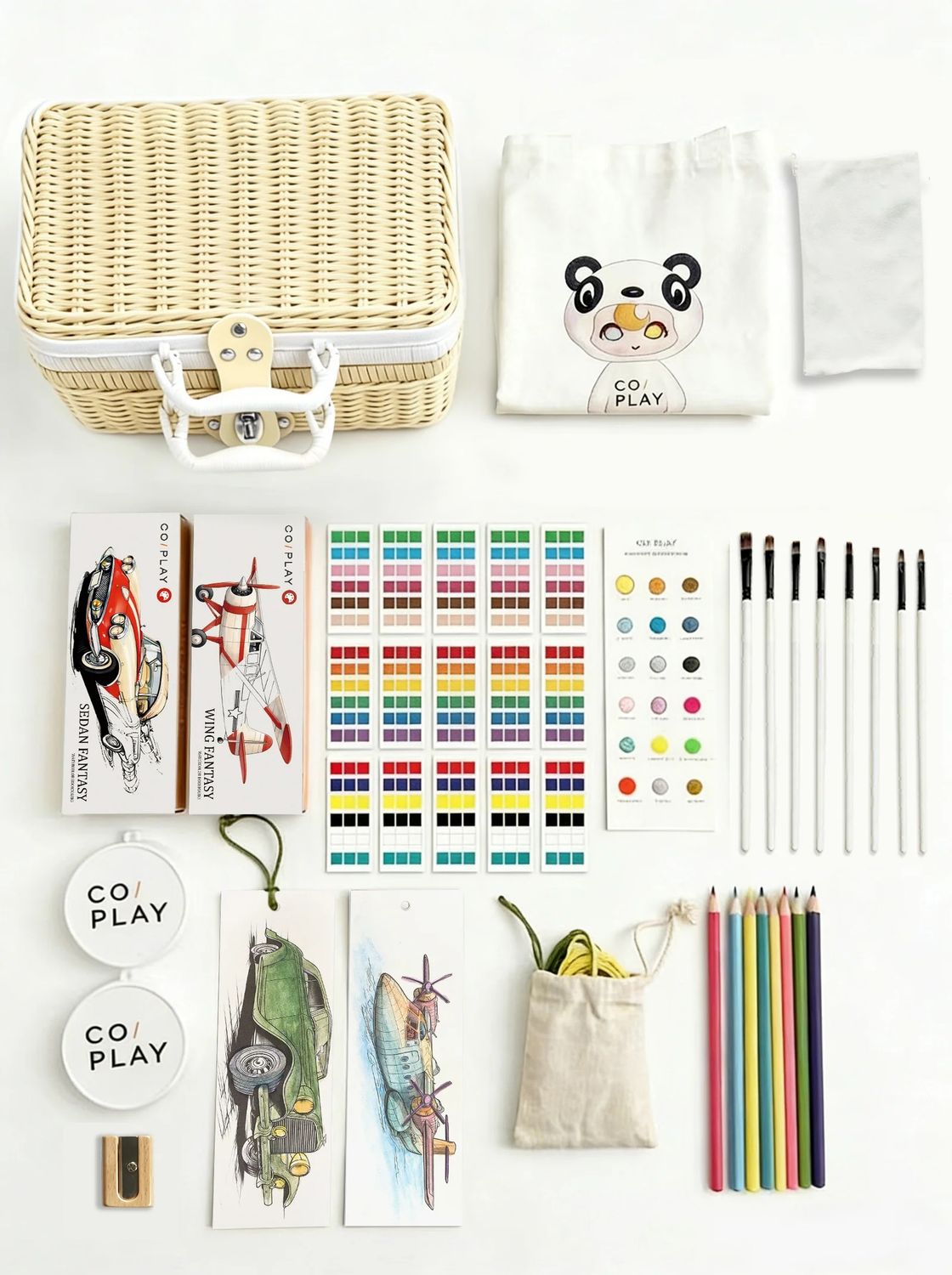 TRAVEL+ADV BOOKMARK ART PARTY DLX BASKET
