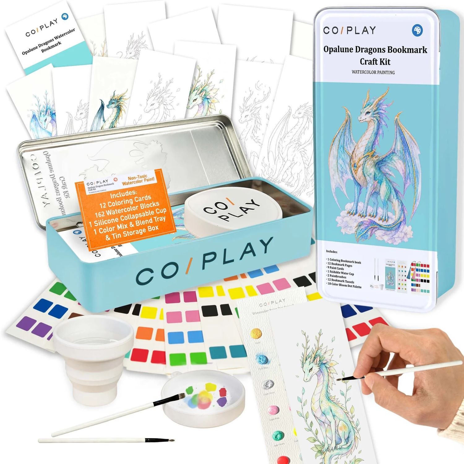 OPALUNE DRAGONS BOOKMARK KIT TIN