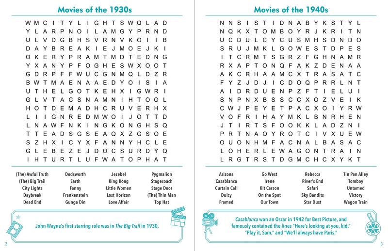 Through the Decades Large Print Word Search