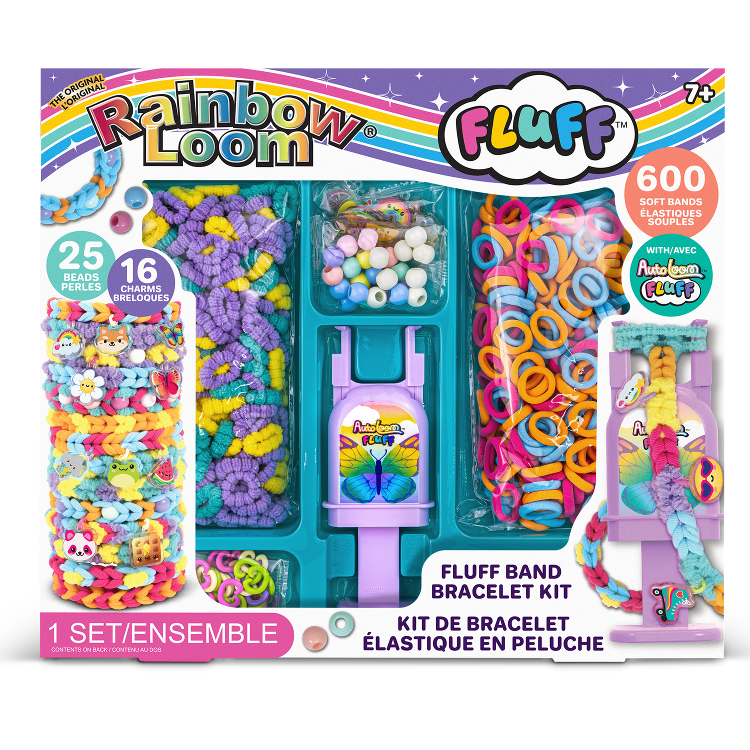 Auto Loom Fluff - 600 Fluff Bands, 16 charms, 25 beads
