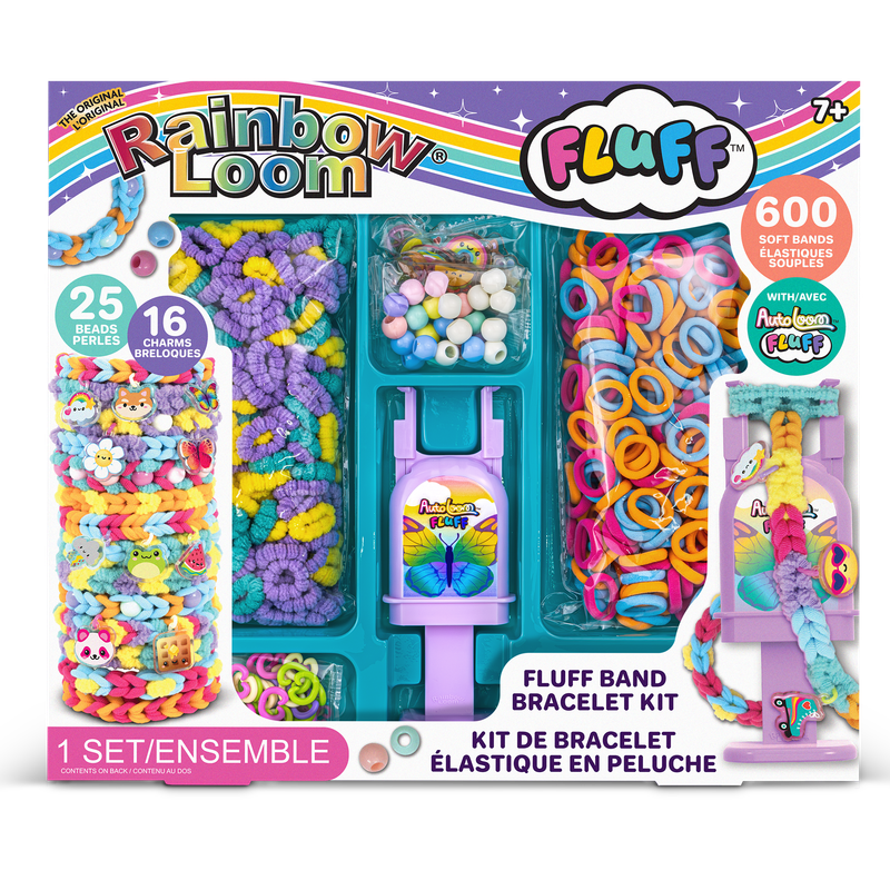 Auto Loom Fluff - 600 Fluff Bands, 16 charms, 25 beads