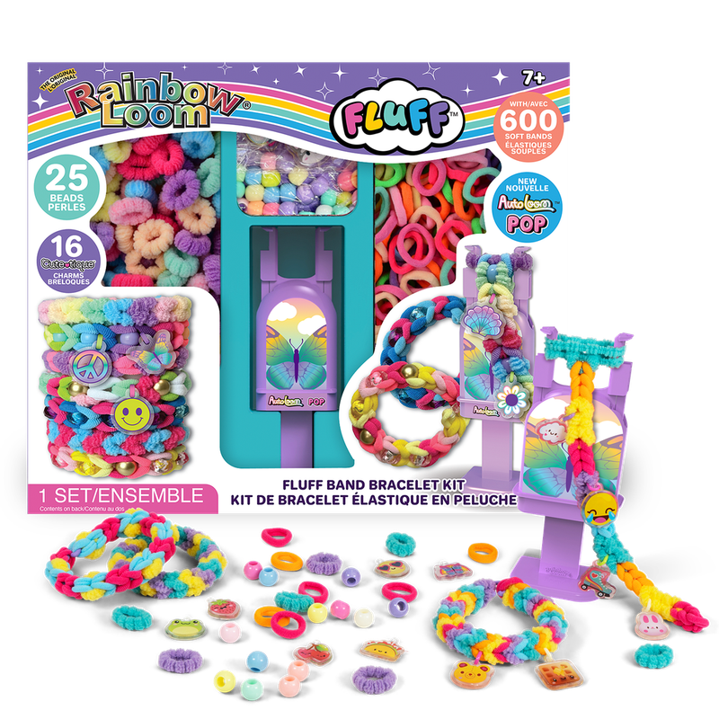 Auto Loom Fluff - 600 Fluff Bands, 16 charms, 25 beads