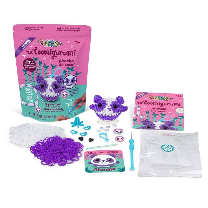 Lil' Loomigurumi Crochet Kit- Purple Panda