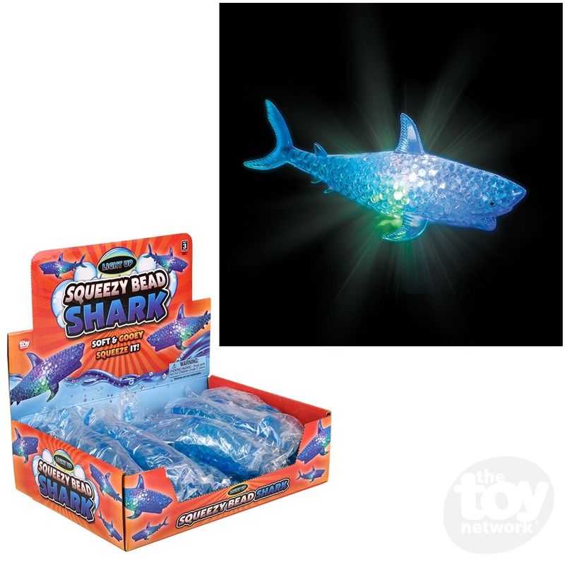 LIGHT-UP SQUEEZY BEAD SHARK 7.5inch