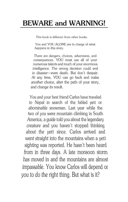 CYOA The Abominable Snowman