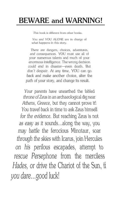 CYOA The Throne Of Zeus