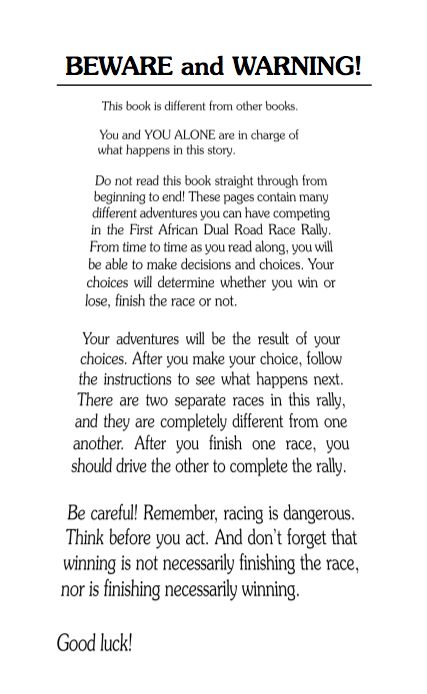 CYOA Race Forever