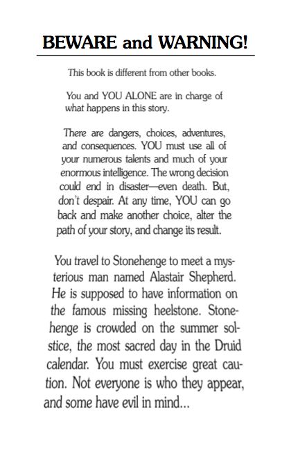CYOA Forecast From Stonehenge