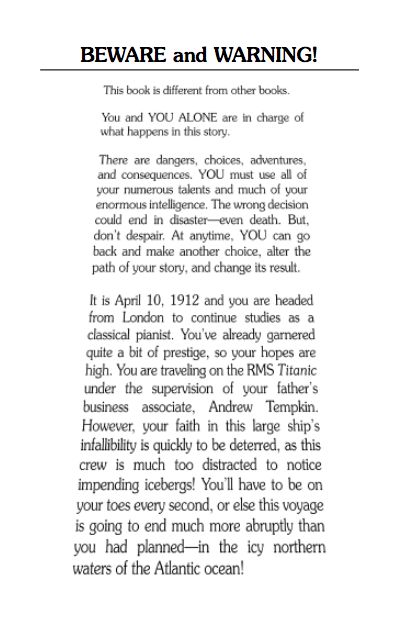 CYOA Terror On The Titanic