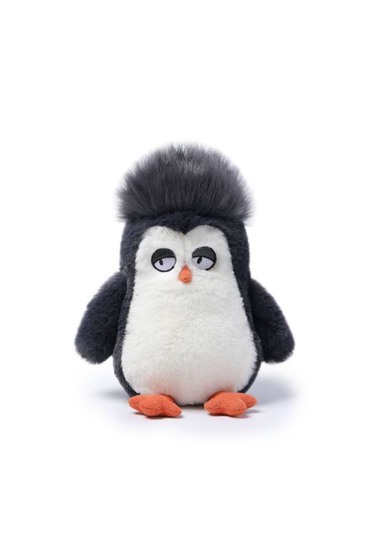 Straight Hair Penguin Weighted Plush Animal 7"