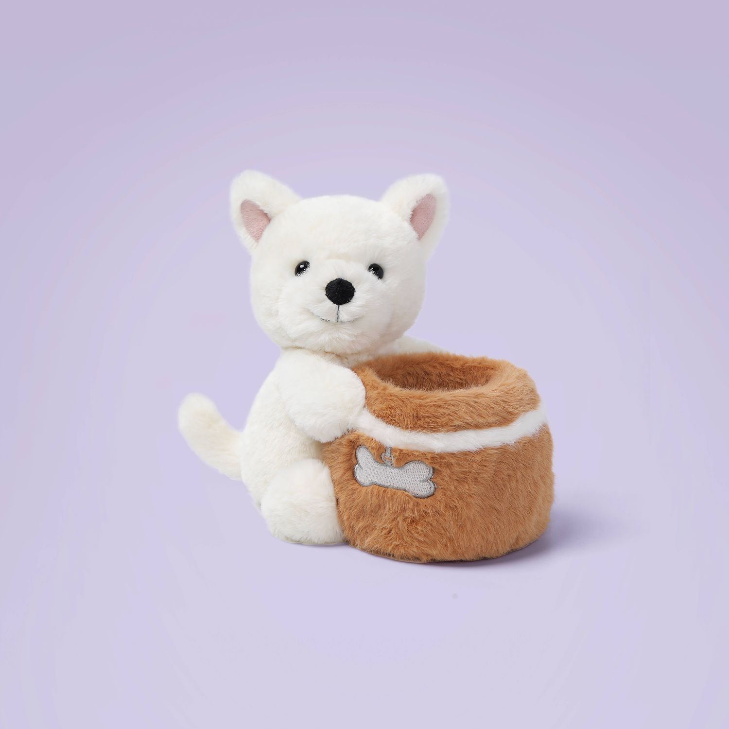 Westie Pen Holder Weighted Plush Animal 6"
